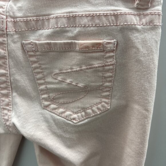 Seven7 Women’s Pink Denim Capri Jeans Size 2 Stretch - Picture 6 of 13